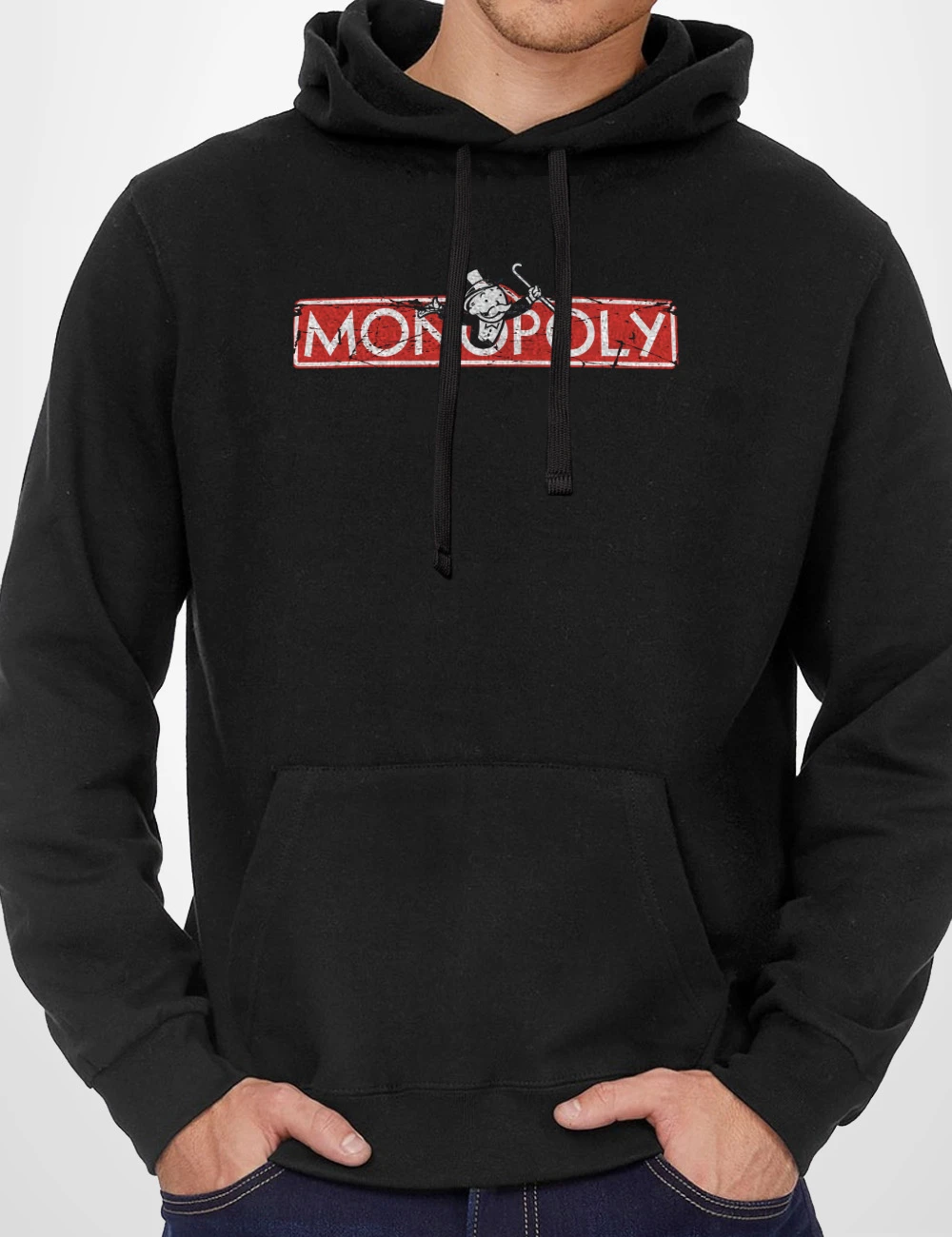 501 MONOPOLY SUDADERA CAPUCHA NEGRO A