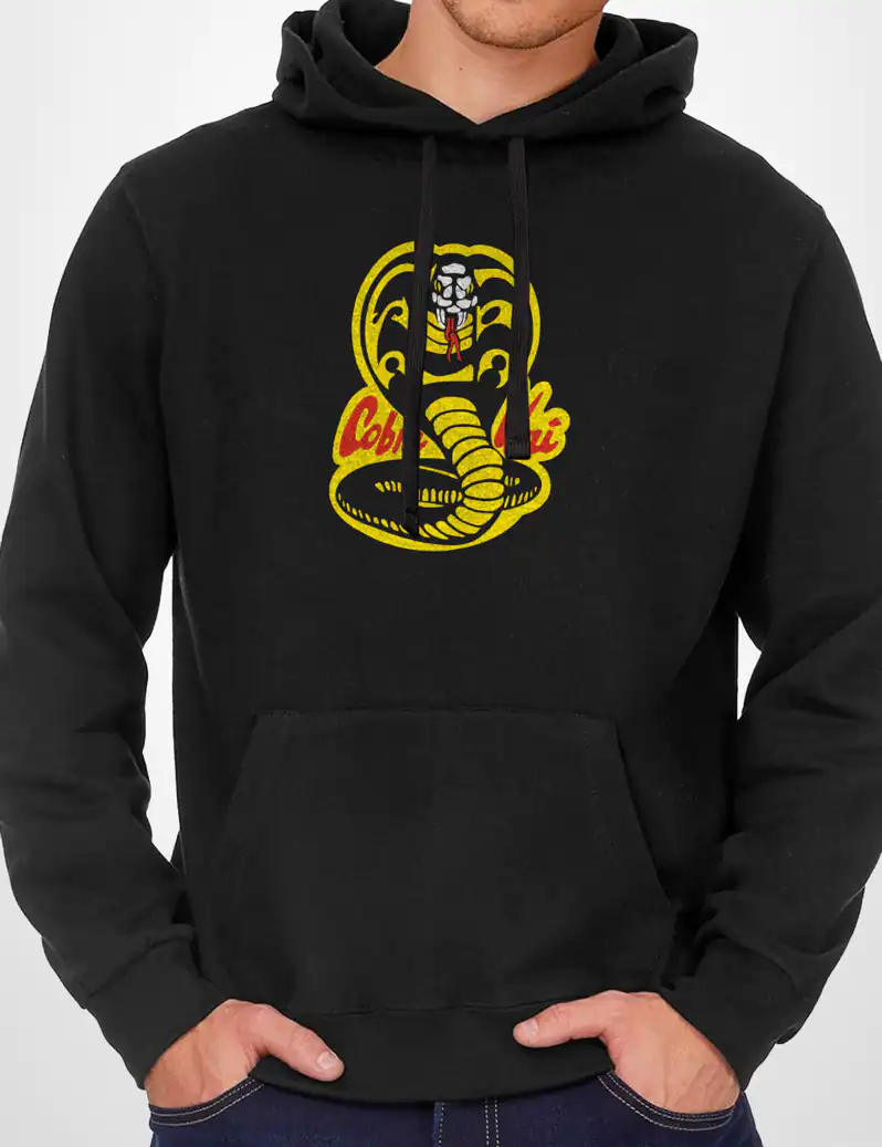 552 COBRA KAI SERPIENTE SUDADERA CAPUCHA NEGRO A