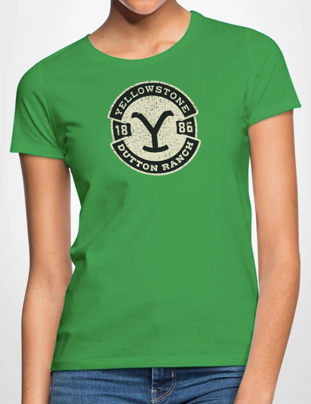 552 YELLOWSTONE CAMISETA CHICA VERDE A