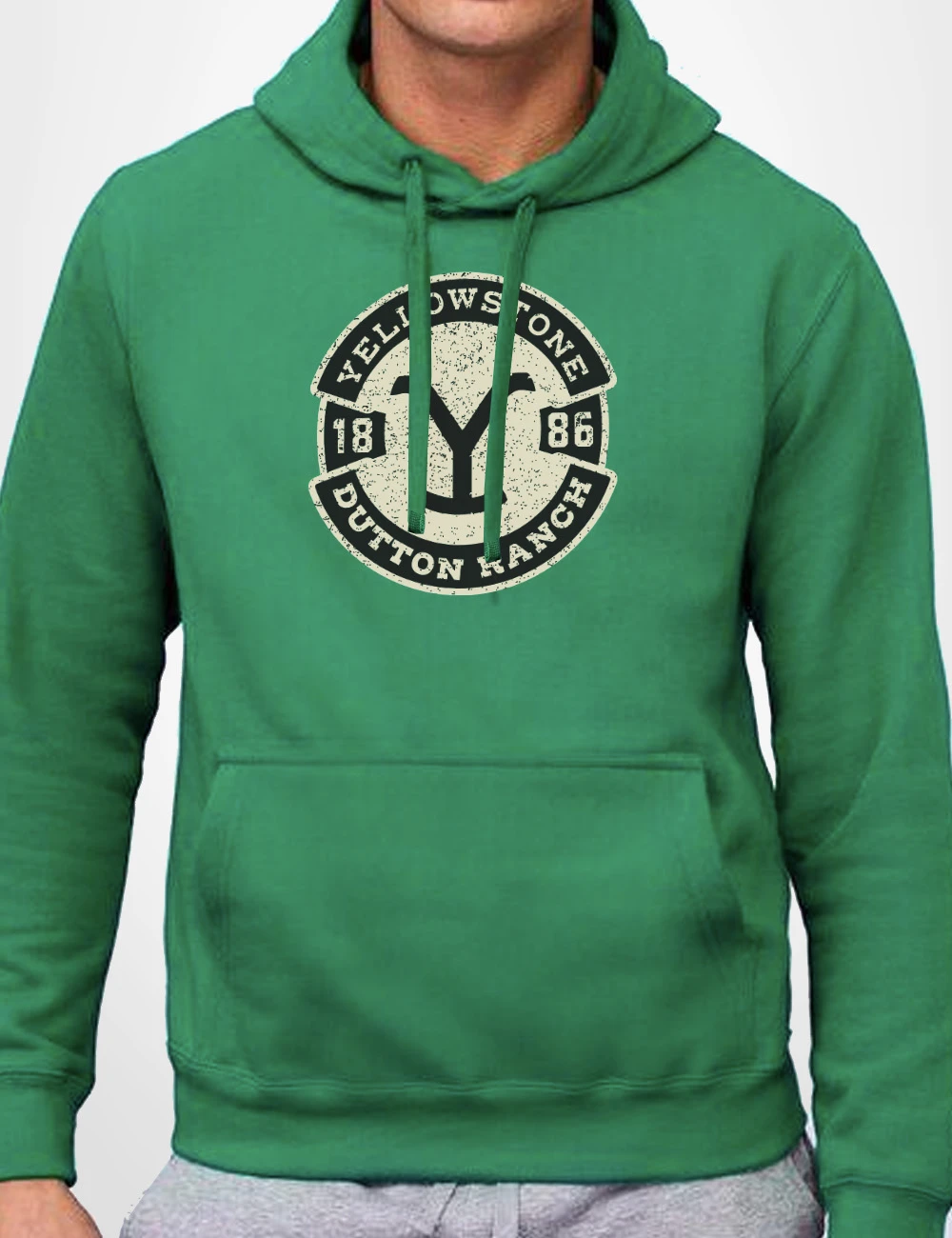552 YELLOWSTONE SUDADERA CAPUCHA VERDE A