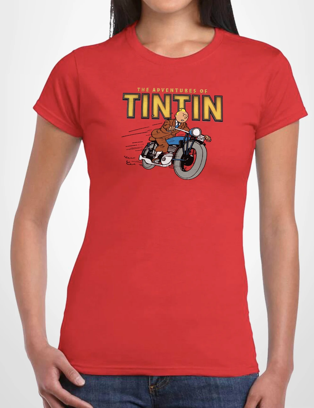 556 TINTIN CAMISETA CHICA ROJO A