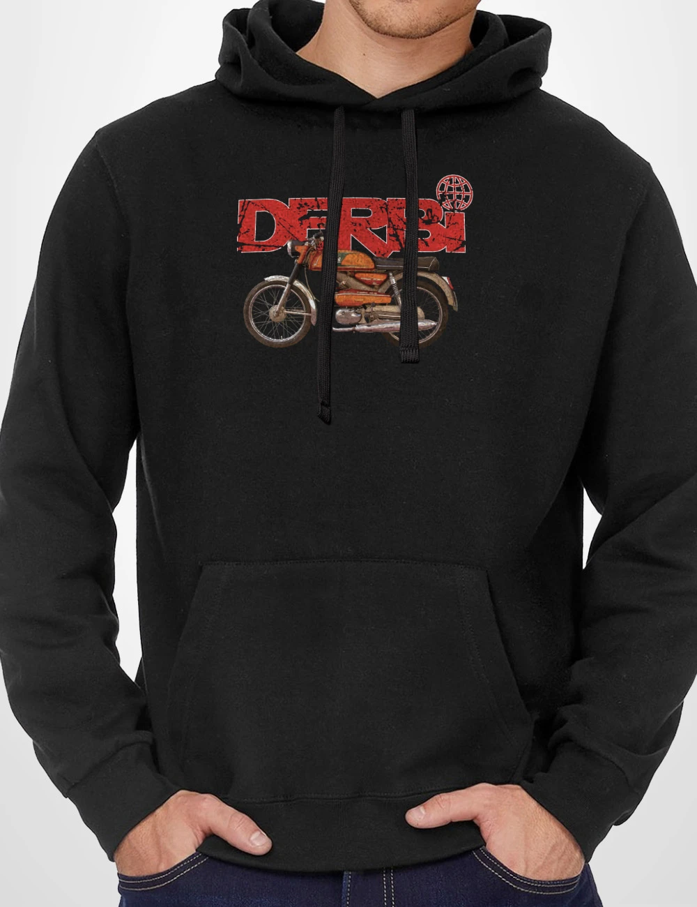 514 DERBI SUDADERA CAPUCHA NEGRO A