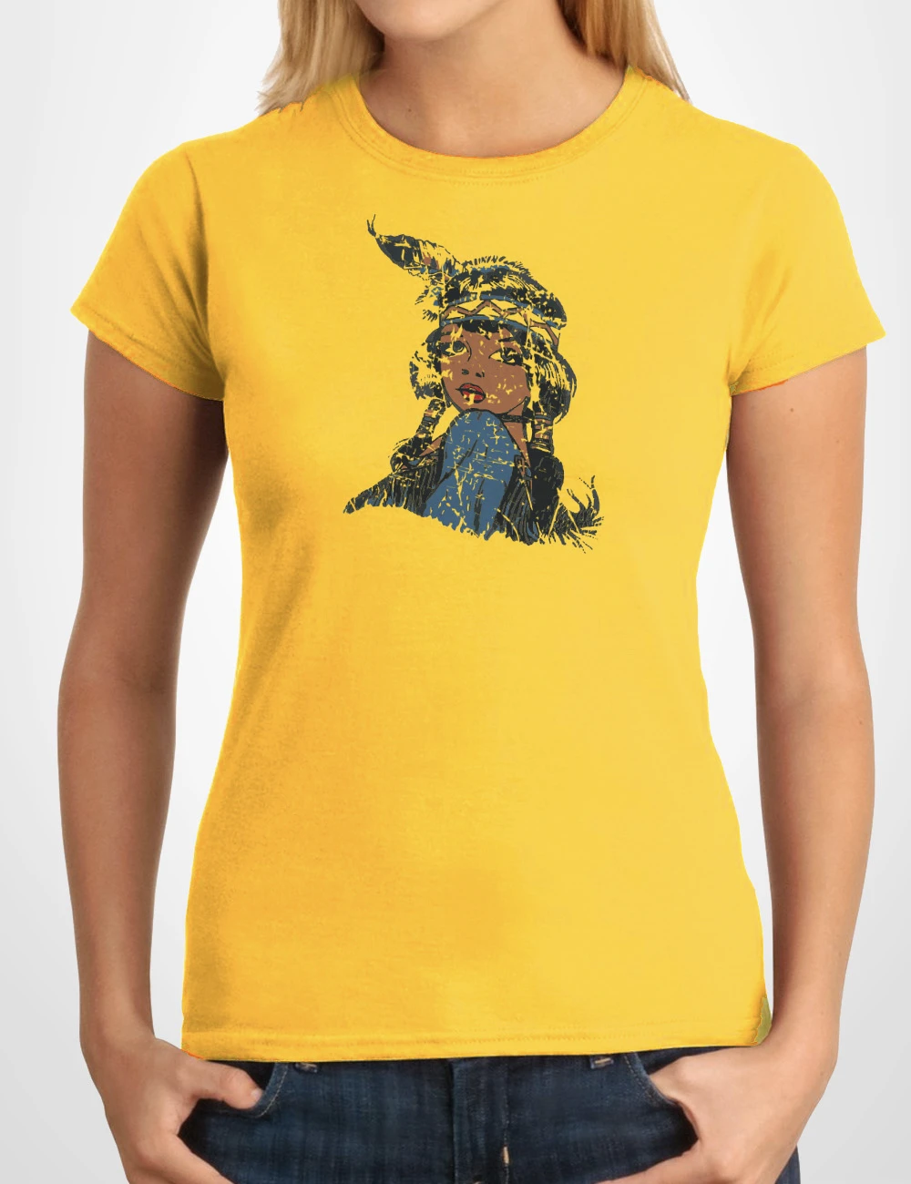 519 INDIA CAMISETA CHICA AMARILLO A