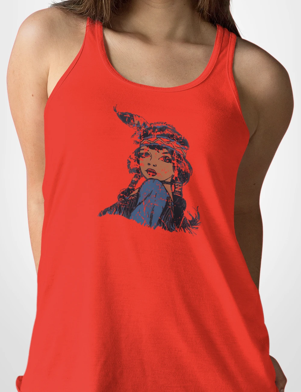 519 INDIA CAMISETA TIRANTES ROJO A