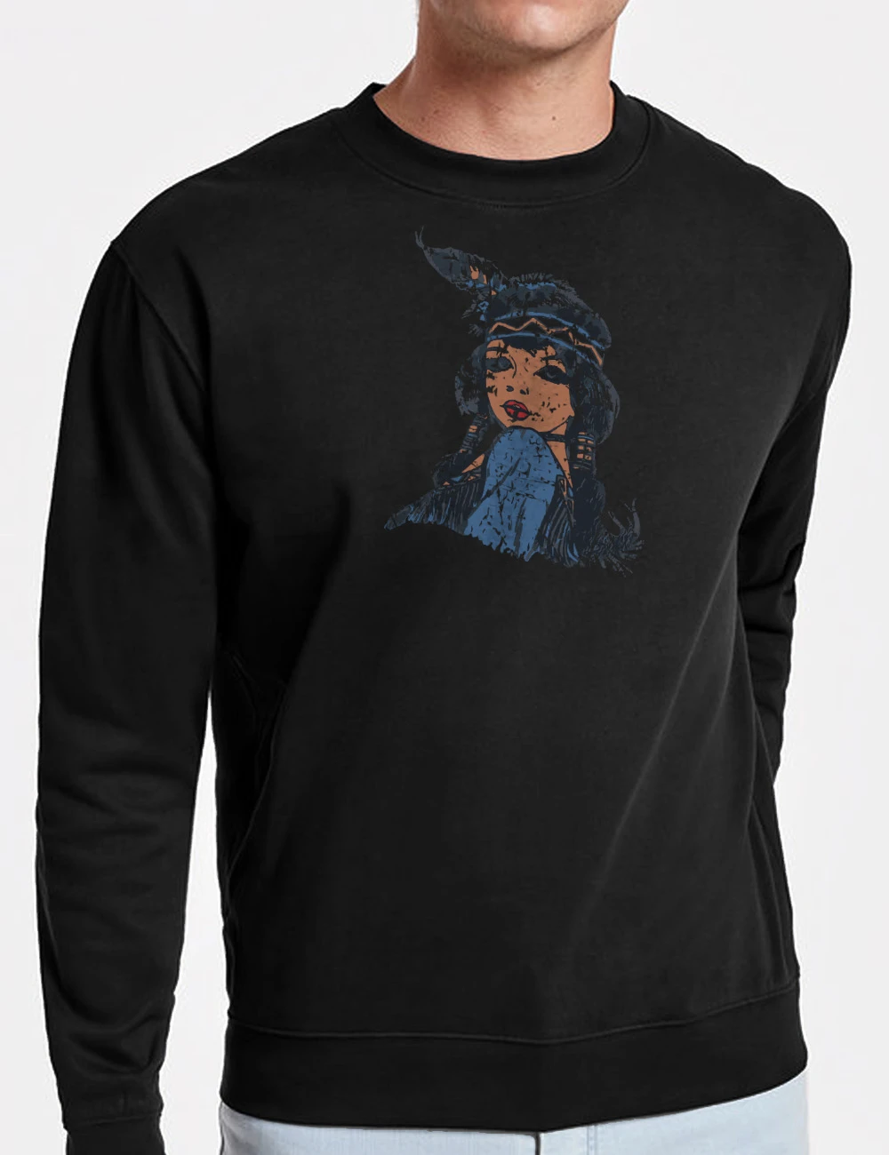 519 INDIA SUDADERA NEGRO A