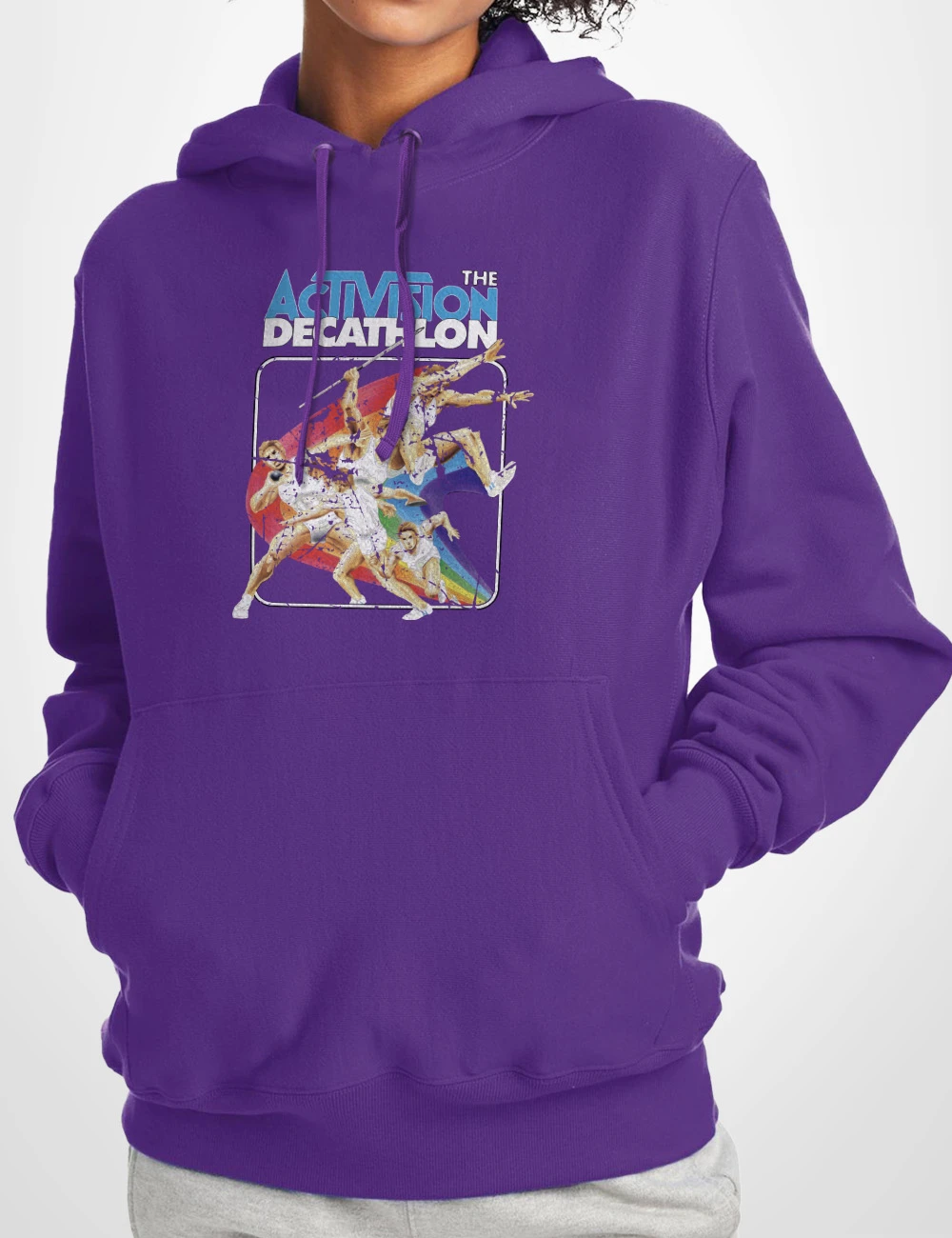 529 DECATHLON SUDADERA CAPUCHA MORADO A