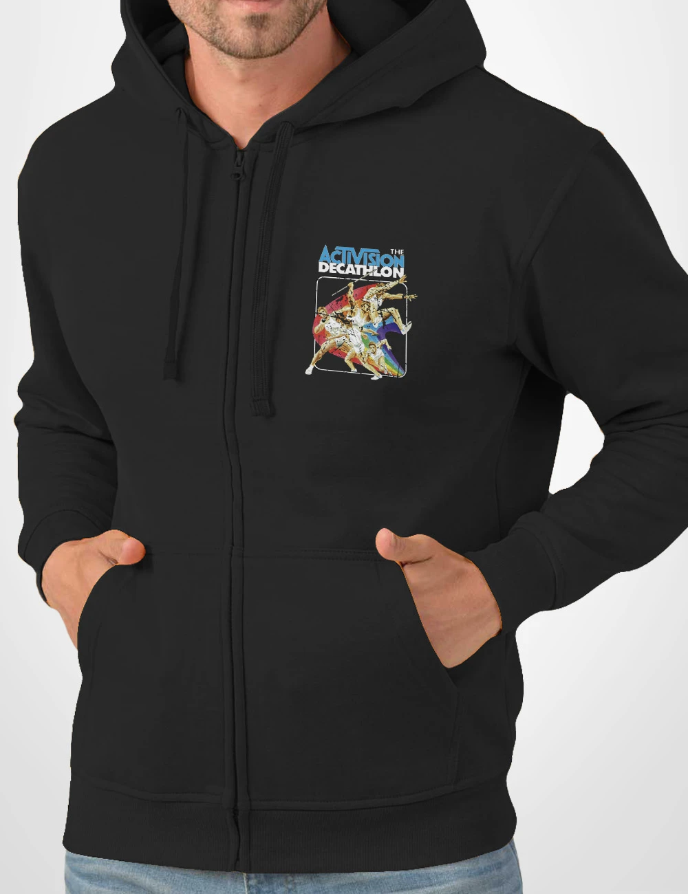 529 DECATHLON SUDADERA CREMALLERA NEGRO FRONT A