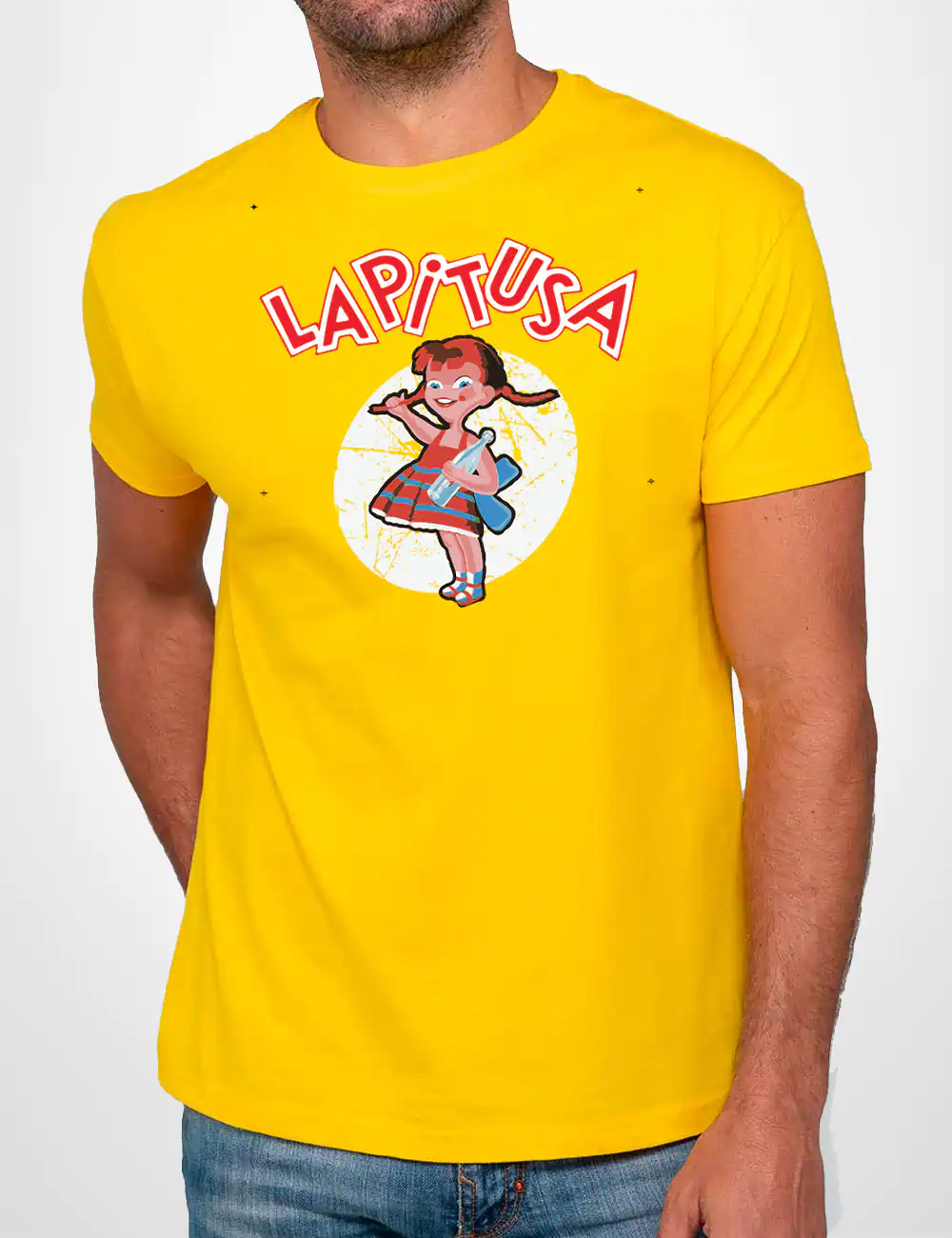 553 PITUSA CAMISETA UNISEX AMARILLO A