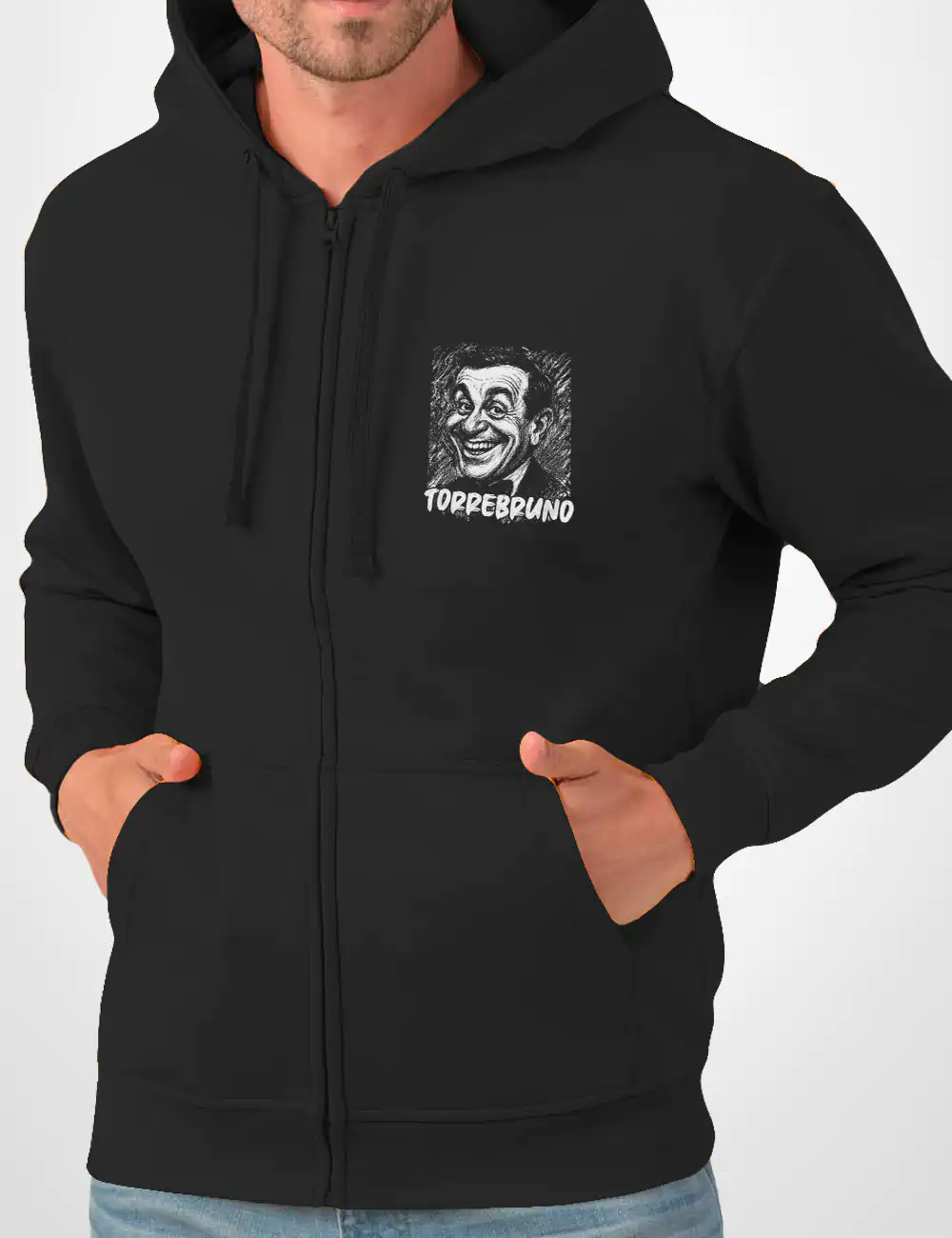 587 TORREBRUNO SUDADERA CREMALLERA NEGRO FRONT A