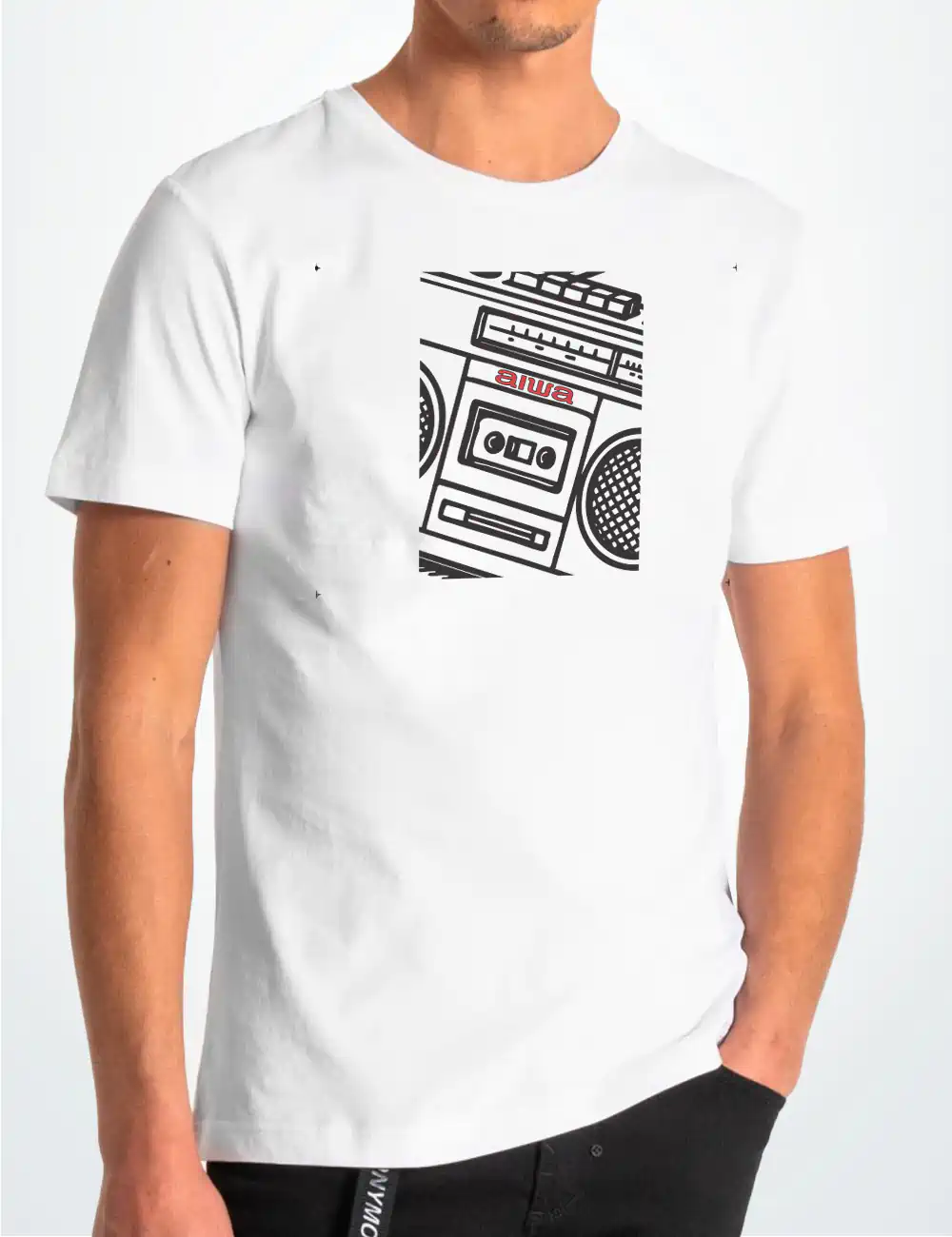 580 AIWA CAMISETA UNISEX BLANCO A