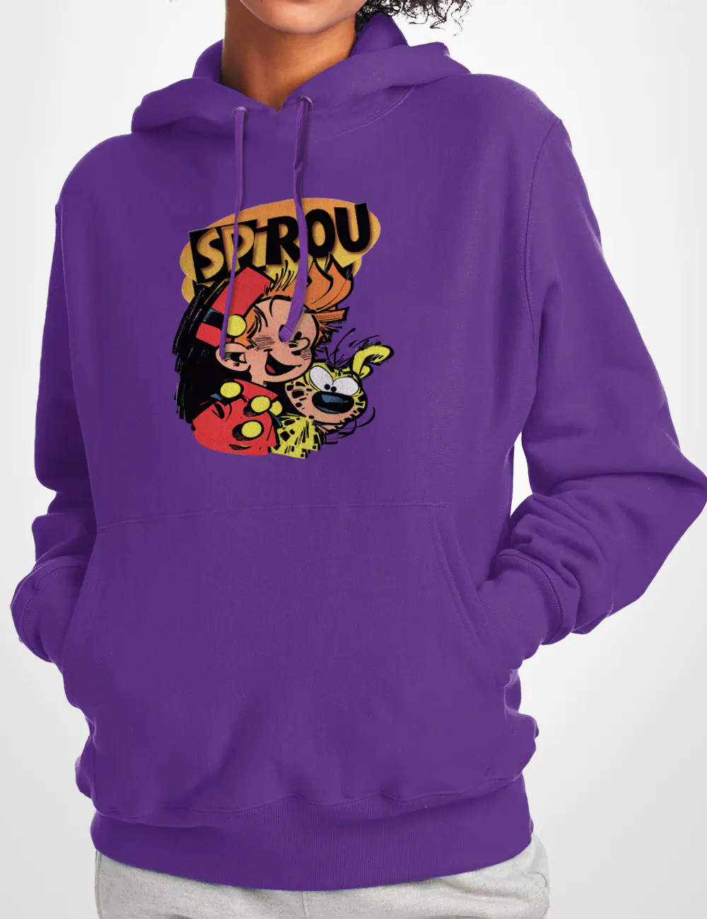 594 SPIROU SUDADERA CAPUCHA MORADO A