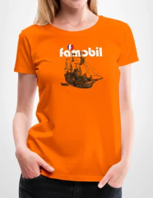 606 BARCOCLICKS CAMISETA CHICA NARANJA A