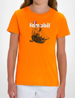 606 BARCOCLICKS CAMISETA NINO NARANJA B