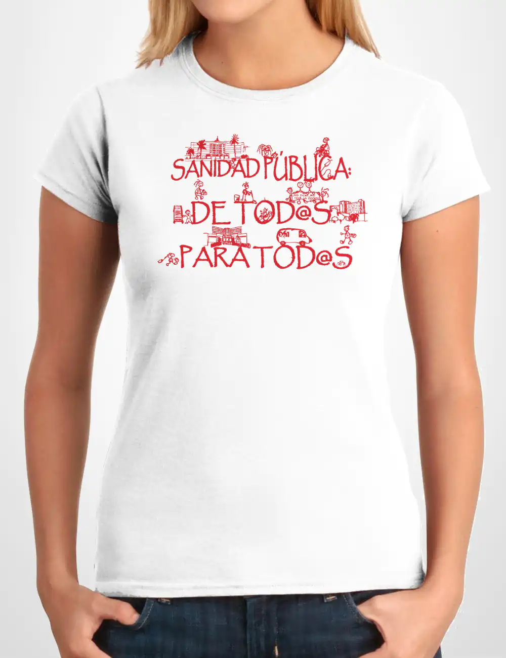 608 SANIDAD CAMISETA CHICA BLANCO A