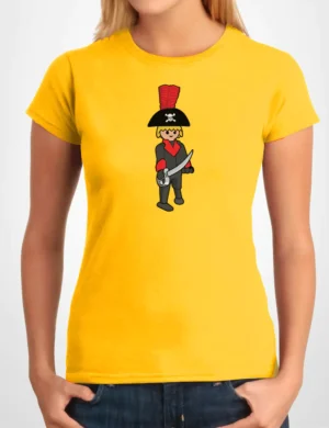 614 CLICK PIRATA CAMISETA CHICA AMARILLO A
