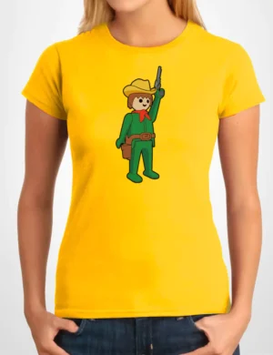 611 PLAYMOBIL COWBOY CAMISETA CHICA AMARILLO A