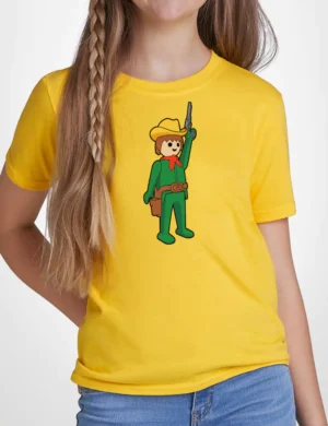 611 PLAYMOBIL COWBOY CAMISETA NINO AMARILLO B