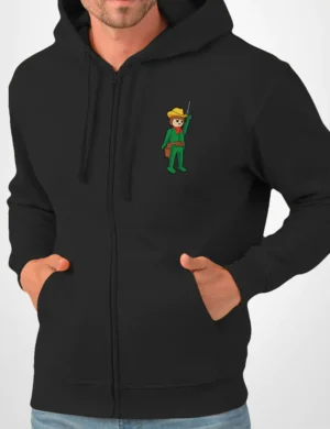 611 PLAYMOBIL COWBOY SUDADERA CREMALLERA NEGRO FRONT A