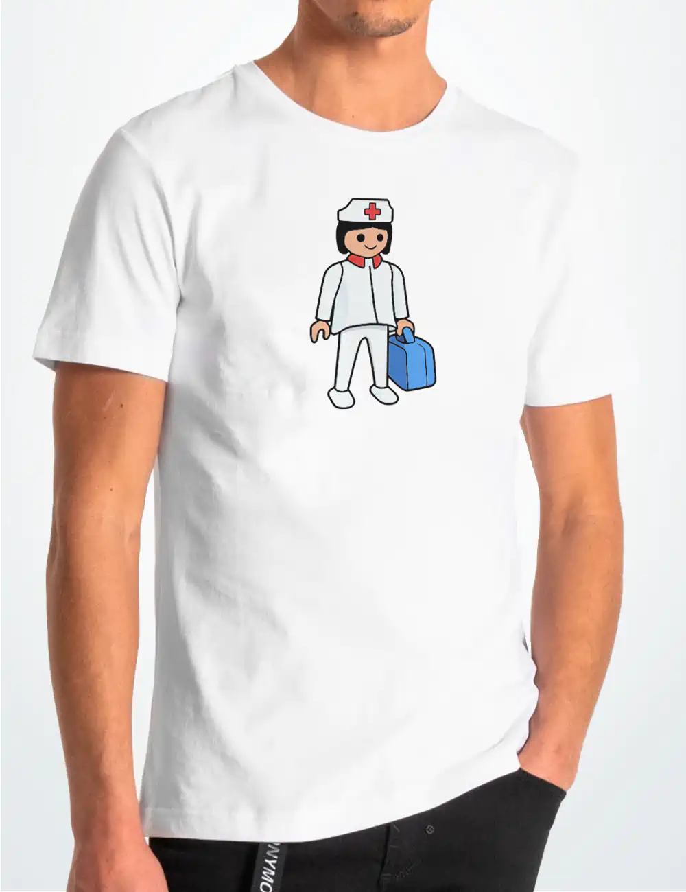 617 CLICK ENFERMERA CAMISETA UNISEX BLANCO A