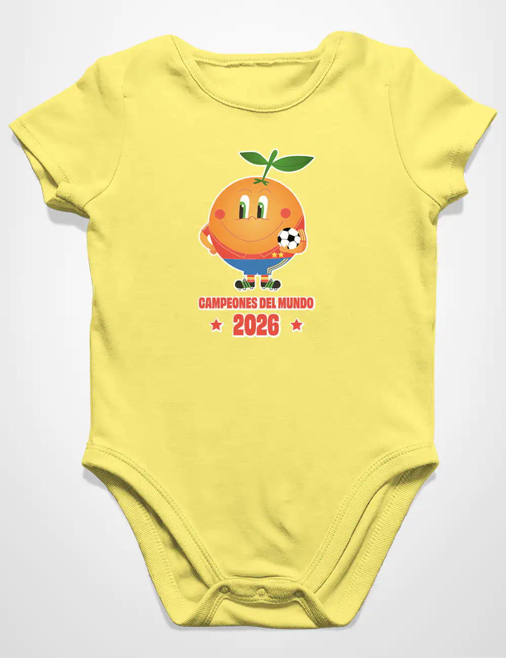 626 NARANJITO 2 ESTRELLAS BODY BEBE AMARILLO A