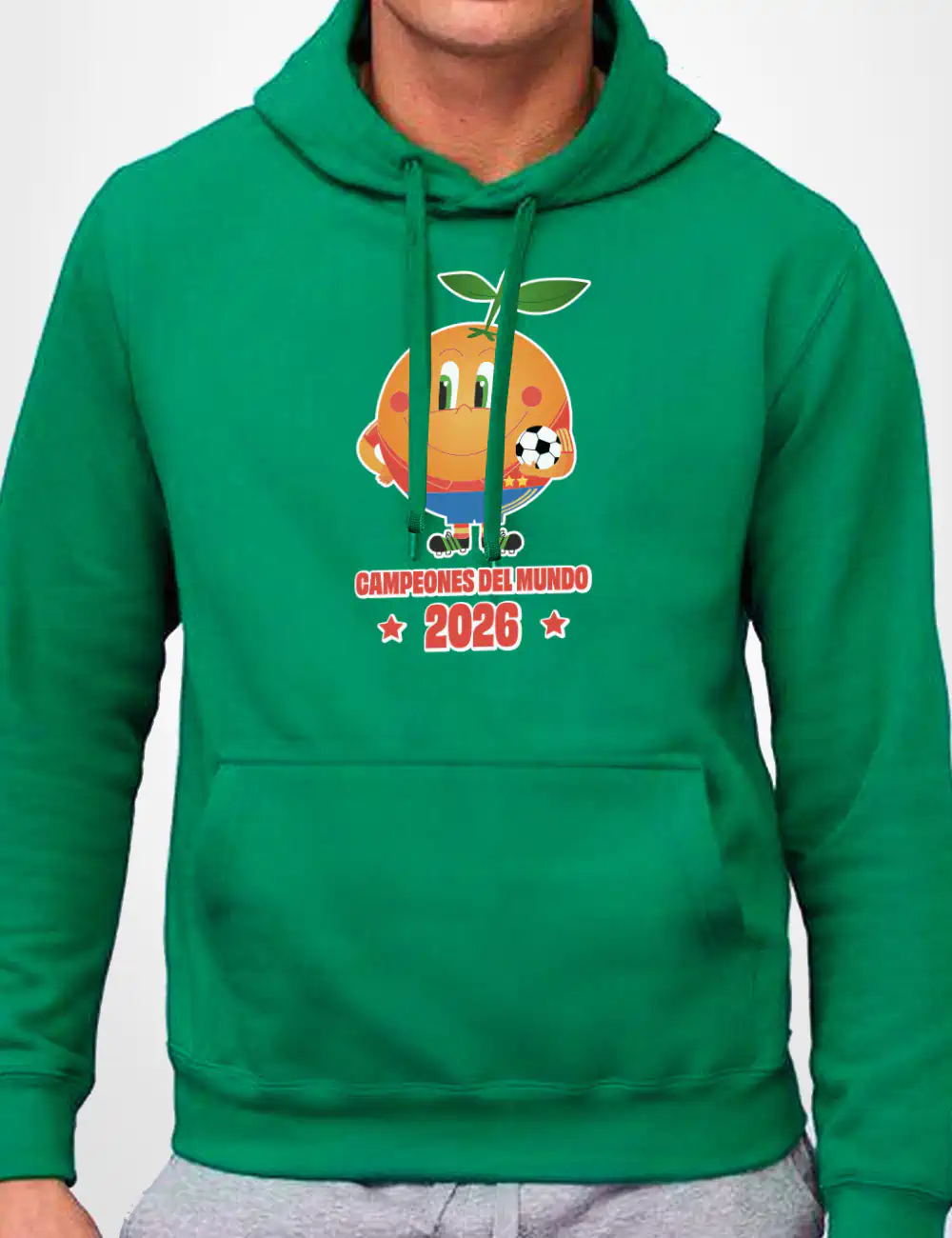 626 NARANJITO 2 ESTRELLAS SUDADERA CAPUCHA VERDE A